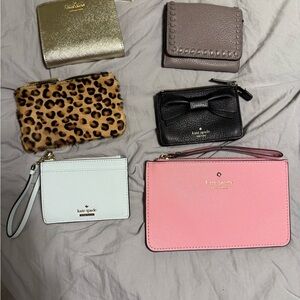 Kate Spade Pink, Gold, and Leopard Print Wallet Set